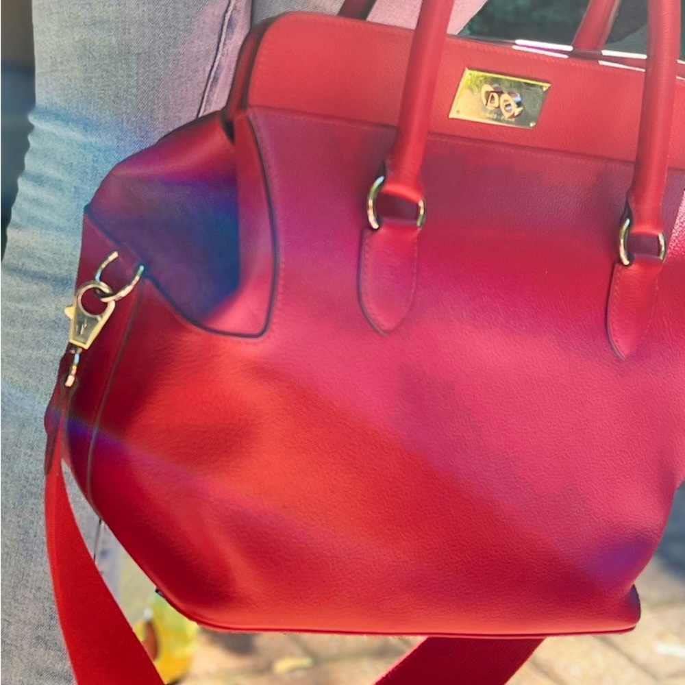 Hermès Deep Red Toolbox 26 w box, rain protector, care packet and dustbag